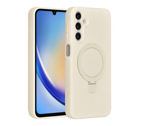 TUNIQ TUNIQ Galaxy A15 5G Backcover hoesje - Magsafe With Ring Stand - Hanger - Antique White TUNIQ TUNIQ Galaxy A15 5G Backcover hoesje - Magsafe With Ring Stand - Hanger - Antique White