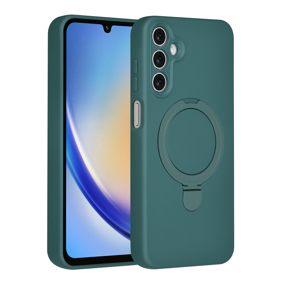 TUNIQ TUNIQ Galaxy A15 5G Backcover hoesje - Magsafe With Ring Stand - Hanger - DonkerGroen