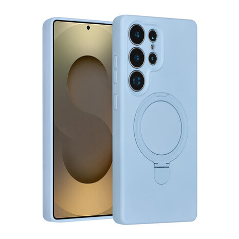 TUNIQ TUNIQ Galaxy S25 Ultra Backcover hoesje - Magsafe With Ring Stand - Hanger - Baby Blue TUNIQ TUNIQ Galaxy S25 Ultra Backcover hoesje - Magsafe With Ring Stand - Hanger - Baby Blue