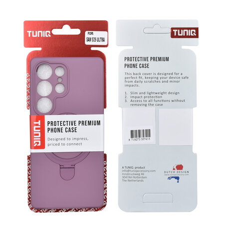 TUNIQ TUNIQ Galaxy S25 Ultra Back cover case - Magsafe With Ring Stand - Hanger - Sunset Purple
