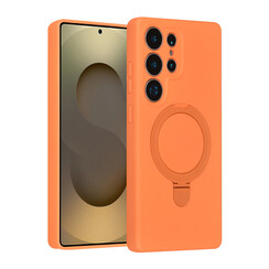 TUNIQ Galaxy S25 Ultra Backcover hoesje - Magsafe With Ring Stand - Hanger - Tangerine Orange