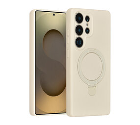 TUNIQ TUNIQ Galaxy S25 Ultra Back cover coque - Magsafe With Ring Stand - Hanger - Antique White TUNIQ TUNIQ Galaxy S25 Ultra Back cover coque - Magsafe With Ring Stand - Hanger - Antique White