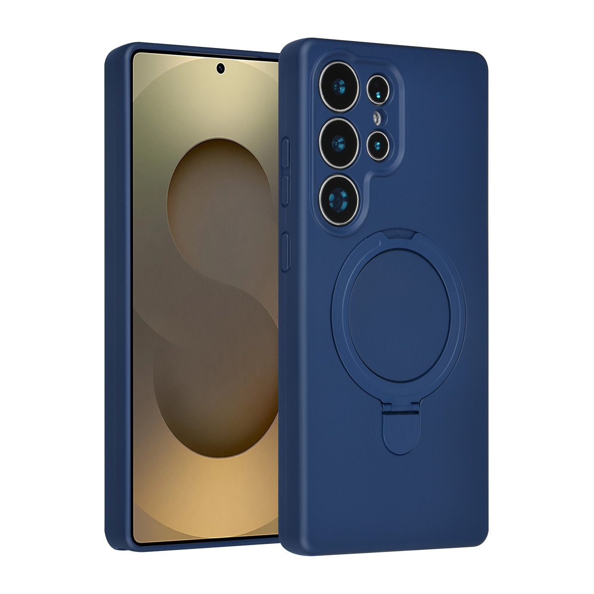 TUNIQ TUNIQ Galaxy S25 Ultra Backcover hoesje - Magsafe With Ring Stand - Hanger - Navy Blue
