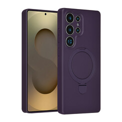TUNIQ Galaxy S25 Ultra Backcover hoesje - Magsafe With Ring Stand - Hanger - Grape Purple