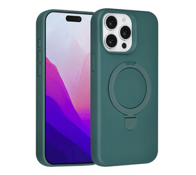 TUNIQ TUNIQ iPhone 15 Pro Max Back cover coque - Magsafe With Ring Stand - Hanger - Vert foncé TUNIQ TUNIQ iPhone 15 Pro Max Back cover coque - Magsafe With Ring Stand - Hanger - Vert foncé