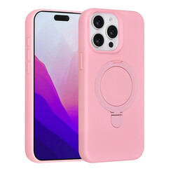 TUNIQ iPhone 15 Pro Max Back-Cover hul - Magsafe With Ring Stand - Hanger - Sakura Pink