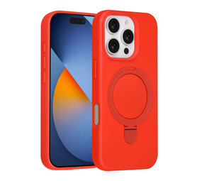 TUNIQ TUNIQ iPhone 16 Pro Back cover coque - Magsafe With Ring Stand - Hanger - Classic Red