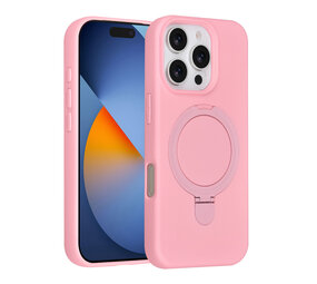 TUNIQ TUNIQ iPhone 16 Pro Back-Cover hul - Magsafe With Ring Stand - Hanger - Sakura Pink