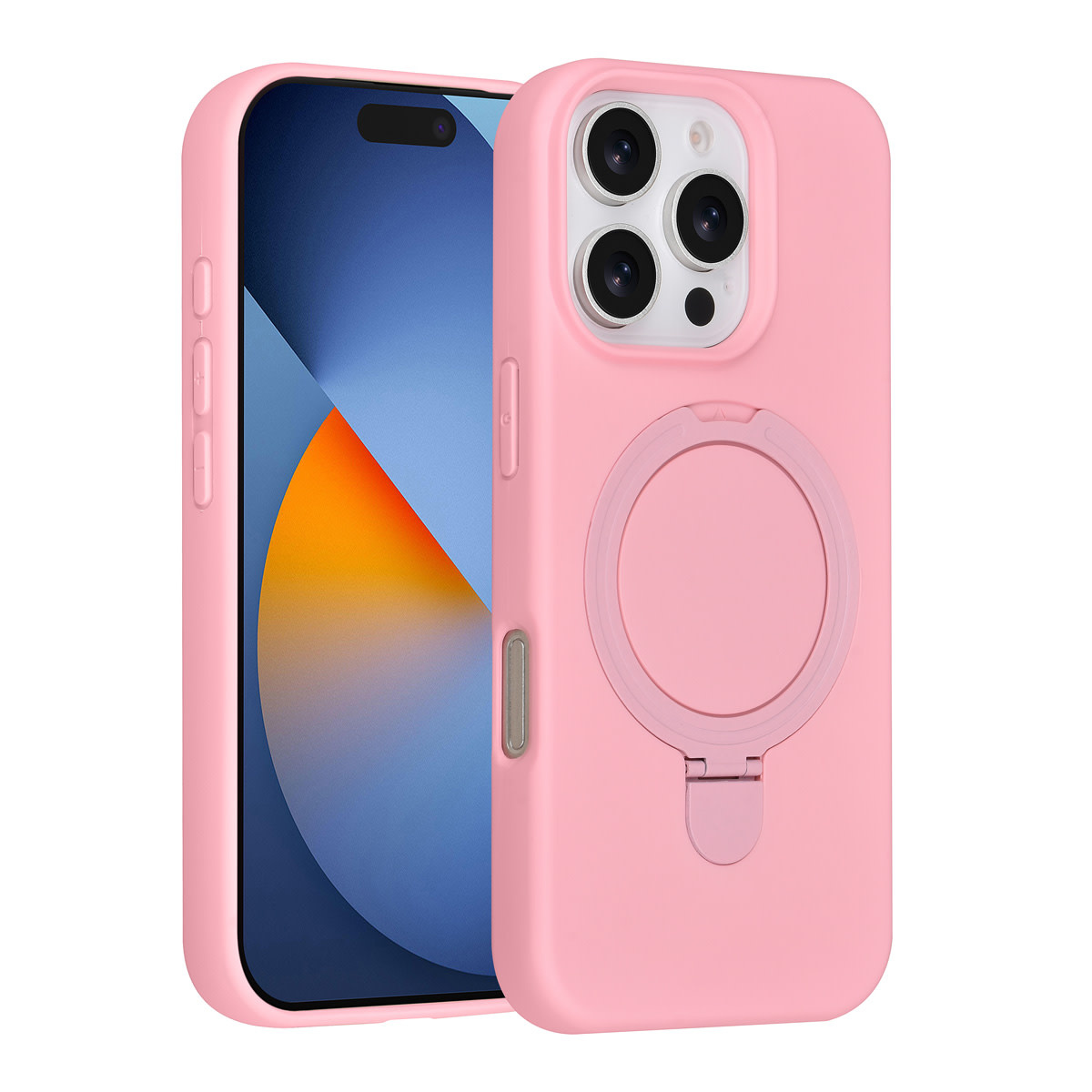 TUNIQ TUNIQ iPhone 16 Pro Backcover hoesje - Magsafe With Ring Stand - Hanger - Sakura Pink