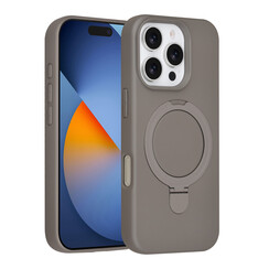 TUNIQ iPhone 16 Pro Backcover hoesje - Magsafe With Ring Stand - Hanger - Titanium Grey