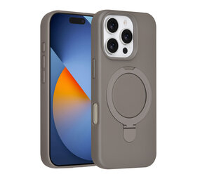 TUNIQ TUNIQ iPhone 16 Pro Back cover case - Magsafe With Ring Stand - Hanger - Titanium Grey