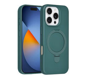 TUNIQ TUNIQ iPhone 16 Pro Back cover case - Magsafe With Ring Stand - Hanger - Dark Green