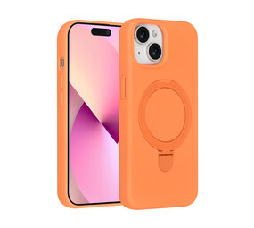 TUNIQ TUNIQ iPhone 15 Back cover coque - Magsafe With Ring Stand - Hanger - Tangerine Orange