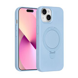 TUNIQ TUNIQ iPhone 15 Back-Cover hul - Magsafe With Ring Stand - Hanger - Baby Blue TUNIQ TUNIQ iPhone 15 Back-Cover hul - Magsafe With Ring Stand - Hanger - Baby Blue