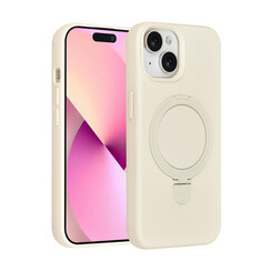 TUNIQ iPhone 15 Back cover coque - Magsafe With Ring Stand - Hanger - Antique White