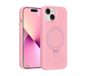 TUNIQ TUNIQ iPhone 15 Back-Cover hul - Magsafe With Ring Stand - Hanger - Sakura Pink