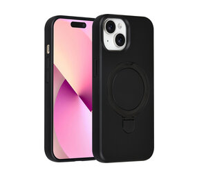 TUNIQ TUNIQ iPhone 15 Backcover hoesje - Magsafe With Ring Stand - Hanger - Zwart