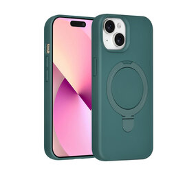 TUNIQ TUNIQ iPhone 15 Back cover coque - Magsafe With Ring Stand - Hanger - Vert foncé