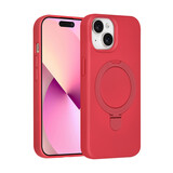 TUNIQ TUNIQ iPhone 15 Back cover case - Magsafe With Ring Stand - Hanger - Cherry Red