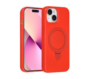 TUNIQ TUNIQ iPhone 15 Back-Cover hul - Magsafe With Ring Stand - Hanger - Classic Red