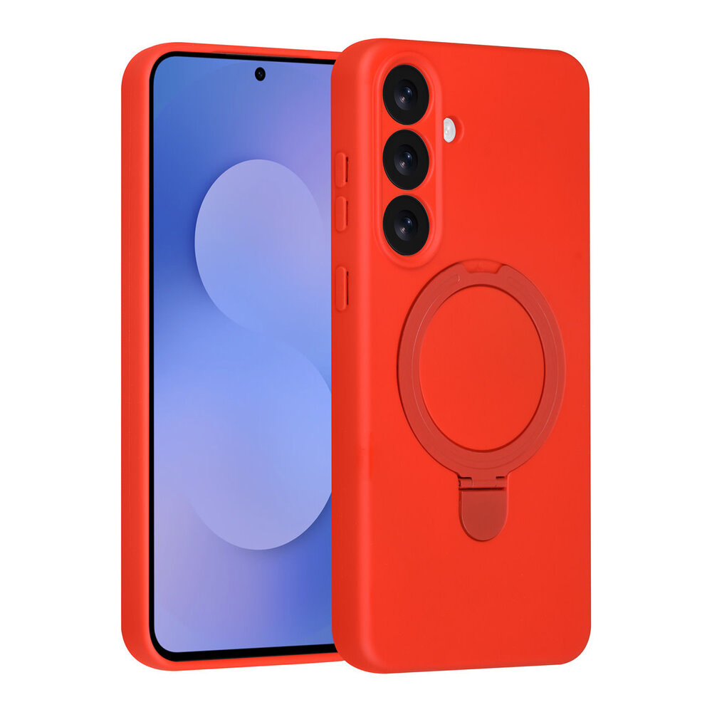 TUNIQ TUNIQ Galaxy S25 FE Back-Cover hul - Magsafe With Ring Stand - Hanger - Classic Red TUNIQ TUNIQ Galaxy S25 FE Back-Cover hul - Magsafe With Ring Stand - Hanger - Classic Red