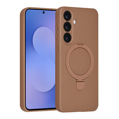 TUNIQ Galaxy S25 FE Backcover hoesje - Magsafe With Ring Stand - Hanger - Desert Brown