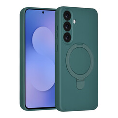 TUNIQ Galaxy S25 FE Back cover coque - Magsafe With Ring Stand - Hanger - Vert foncé