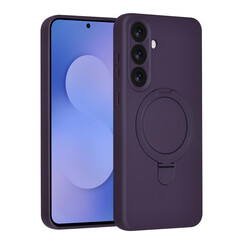TUNIQ Galaxy S25 FE Backcover hoesje - Magsafe With Ring Stand - Hanger - Grape Purple
