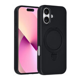 TUNIQ TUNIQ iPhone 16 Back cover case - Magsafe With Ring Stand - Hanger - Black