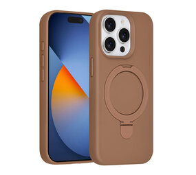 TUNIQ TUNIQ iPhone 15 Pro Back-Cover hul - Magsafe With Ring Stand - Hanger - Desert Brown TUNIQ TUNIQ iPhone 15 Pro Back-Cover hul - Magsafe With Ring Stand - Hanger - Desert Brown