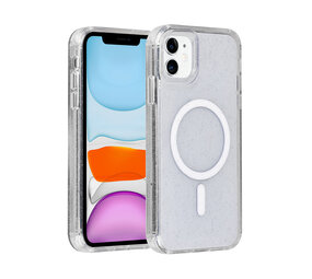 TUNIQ TUNIQ iPhone 11 Back cover case - Magsafe - Glitter - Hanger - Transparent