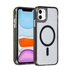 TUNIQ iPhone 11 Back cover coque - Magsafe - Glitter - Hanger - Noir