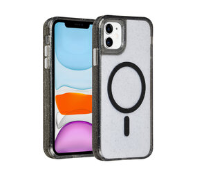 TUNIQ TUNIQ iPhone 11 Back cover coque - Magsafe - Glitter - Hanger - Noir TUNIQ TUNIQ iPhone 11 Back cover coque - Magsafe - Glitter - Hanger - Noir