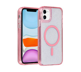 TUNIQ TUNIQ iPhone 11 Back cover coque - Magsafe - Glitter - Hanger - Rose TUNIQ TUNIQ iPhone 11 Back cover coque - Magsafe - Glitter - Hanger - Rose