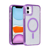 TUNIQ TUNIQ iPhone 11 Back cover coque - Magsafe - Glitter - Hanger - Violet