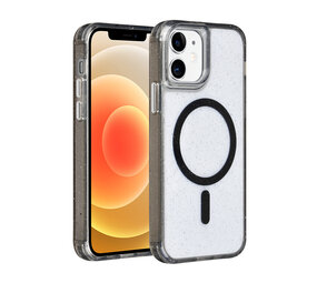 TUNIQ TUNIQ iPhone 12 - 12 Pro Backcover hoesje - Magsafe - Glitter - Hanger - Zwart TUNIQ TUNIQ iPhone 12 - 12 Pro Backcover hoesje - Magsafe - Glitter - Hanger - Zwart