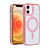 TUNIQ TUNIQ iPhone 12 - 12 Pro Backcover hoesje - Magsafe - Glitter - Hanger - Roze