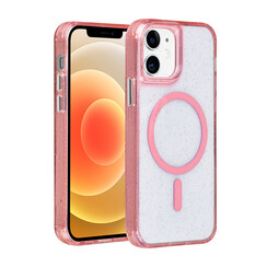 TUNIQ iPhone 12 - 12 Pro Back cover coque - Magsafe - Glitter - Hanger - Rose
