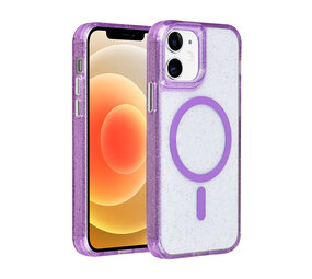 TUNIQ TUNIQ iPhone 12 - 12 Pro Back cover coque - Magsafe - Glitter - Hanger - Violet TUNIQ TUNIQ iPhone 12 - 12 Pro Back cover coque - Magsafe - Glitter - Hanger - Violet