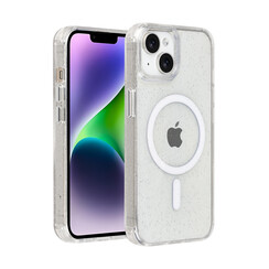 TUNIQ iPhone 14 Back cover case - Magsafe - Glitter - Hanger - Transparent