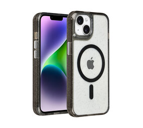 TUNIQ TUNIQ iPhone 14 Back cover coque - Magsafe - Glitter - Hanger - Noir TUNIQ TUNIQ iPhone 14 Back cover coque - Magsafe - Glitter - Hanger - Noir
