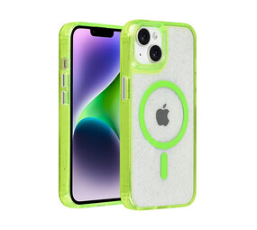 TUNIQ TUNIQ iPhone 14 Back cover case - Magsafe - Glitter - Hanger - Green TUNIQ TUNIQ iPhone 14 Back cover case - Magsafe - Glitter - Hanger - Green