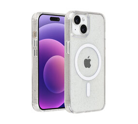 TUNIQ TUNIQ iPhone 15 Back-Cover hul - Magsafe - Glitter - Hanger - Transparent TUNIQ TUNIQ iPhone 15 Back-Cover hul - Magsafe - Glitter - Hanger - Transparent