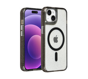 TUNIQ TUNIQ iPhone 15 Backcover hoesje - Magsafe - Glitter - Hanger - Zwart TUNIQ TUNIQ iPhone 15 Backcover hoesje - Magsafe - Glitter - Hanger - Zwart