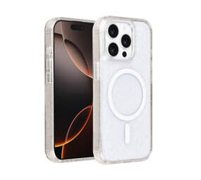 TUNIQ TUNIQ iPhone 15 Pro Back cover case - Magsafe - Glitter - Hanger - Transparent TUNIQ TUNIQ iPhone 15 Pro Back cover case - Magsafe - Glitter - Hanger - Transparent