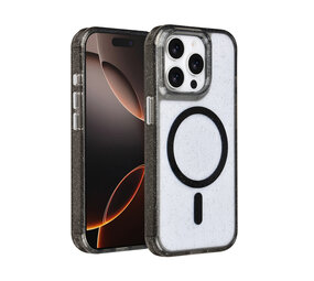 TUNIQ TUNIQ iPhone 15 Pro Backcover hoesje - Magsafe - Glitter - Hanger - Zwart TUNIQ TUNIQ iPhone 15 Pro Backcover hoesje - Magsafe - Glitter - Hanger - Zwart