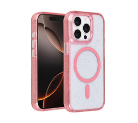 TUNIQ TUNIQ iPhone 15 Pro Backcover hoesje - Magsafe - Glitter - Hanger - Roze TUNIQ TUNIQ iPhone 15 Pro Backcover hoesje - Magsafe - Glitter - Hanger - Roze
