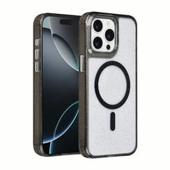 TUNIQ iPhone 15 Pro Max Back-Cover hul - Magsafe - Glitter - Hanger - Schwarz