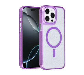 TUNIQ TUNIQ iPhone 15 Pro Max Backcover hoesje - Magsafe - Glitter - Hanger - Paars TUNIQ TUNIQ iPhone 15 Pro Max Backcover hoesje - Magsafe - Glitter - Hanger - Paars