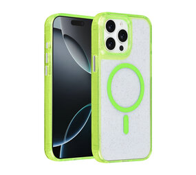TUNIQ TUNIQ iPhone 15 Pro Max Back cover coque - Magsafe - Glitter - Hanger - Vert TUNIQ TUNIQ iPhone 15 Pro Max Back cover coque - Magsafe - Glitter - Hanger - Vert